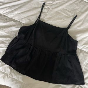 “L.A. Hearts” Peplum Style Tie-Back Tank